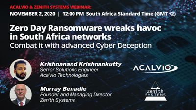Zero Day Ransomware wreaks havoc in SA networks: Combat it with Deception