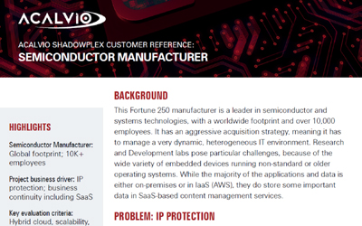 Acalvio Customer Reference: Semiconductor